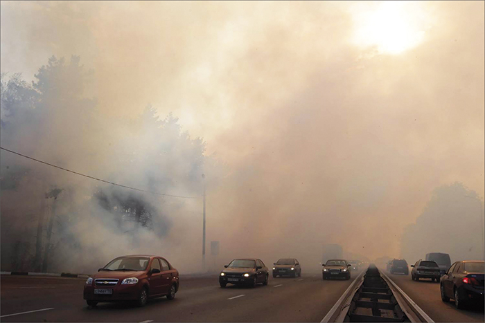 Торфяники, горевшие под Москвой в 2002 году