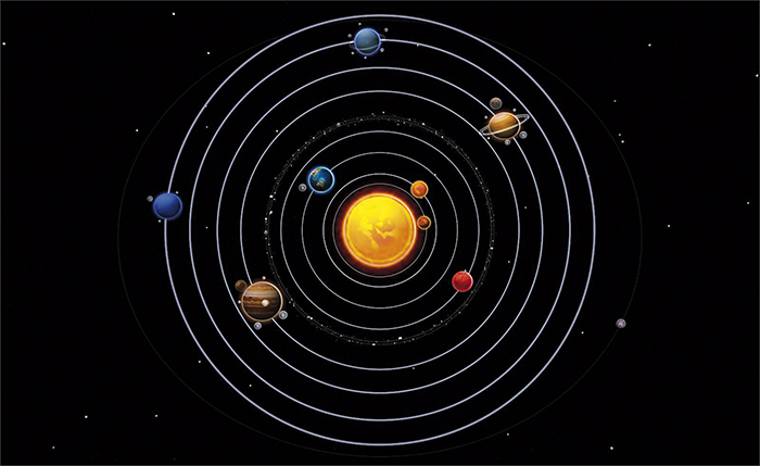 Наша Солнечная система, упорядоченная нашими предками перед колонизацией