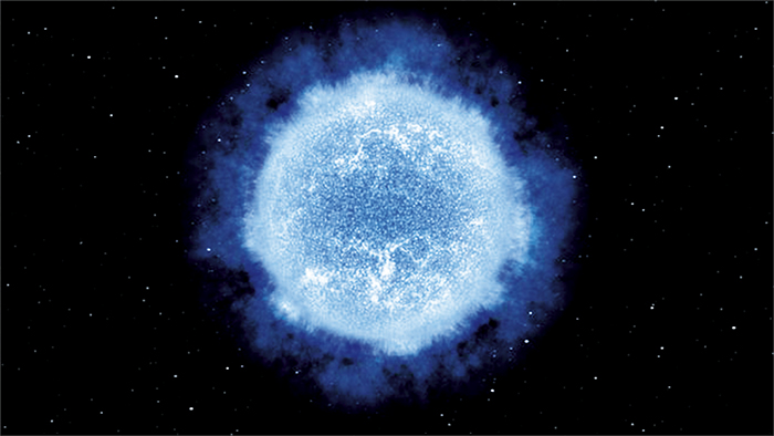 Звезда «голубой гигант» почти полностью состоит из водорода